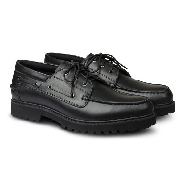 Sam Boat Shoes Black – Nappa Milano