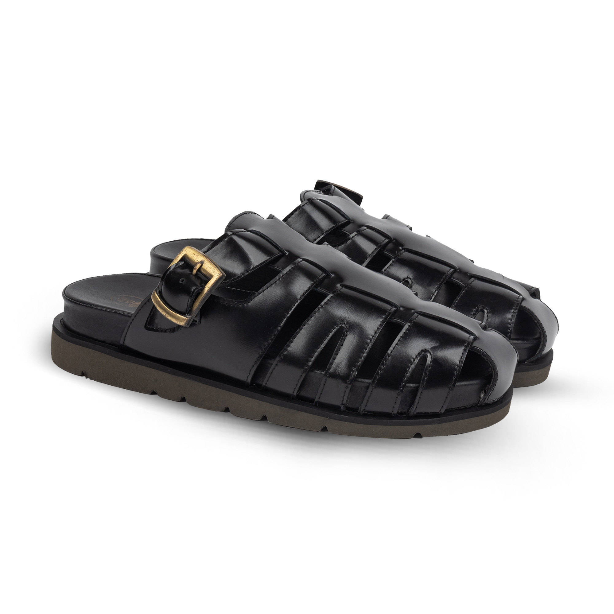 Lux Fisherman Sandal Black – Nappa Milano - Main Image