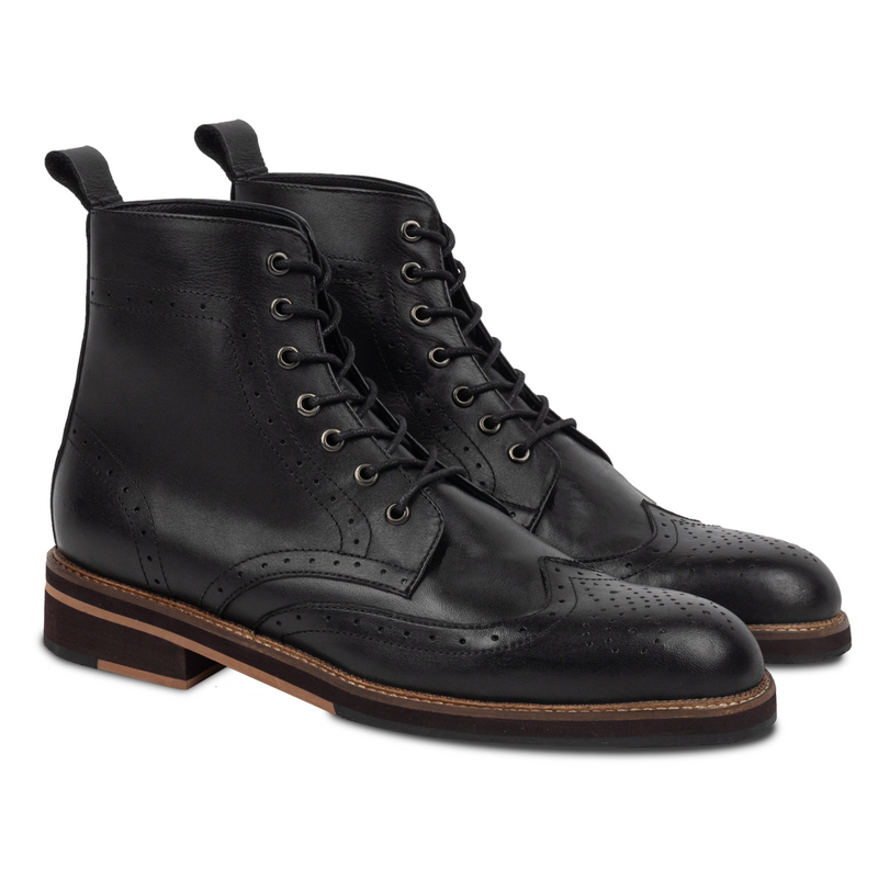Leather brogue boots online