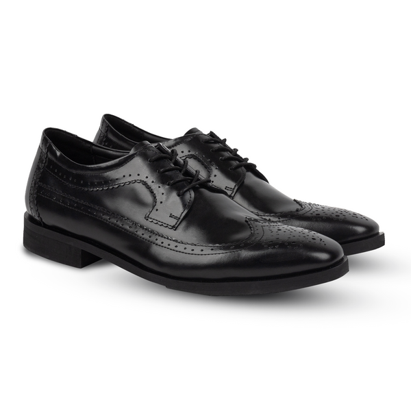 Plain black brogues clearance