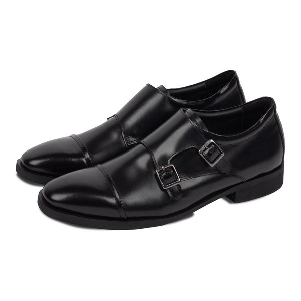 Damian Double Monkstrap Black