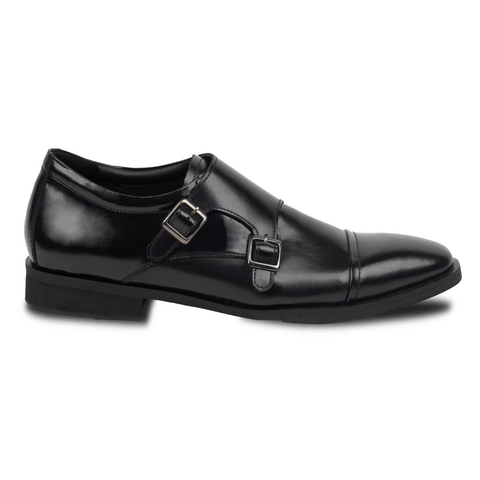 Damian Double Monkstrap Black