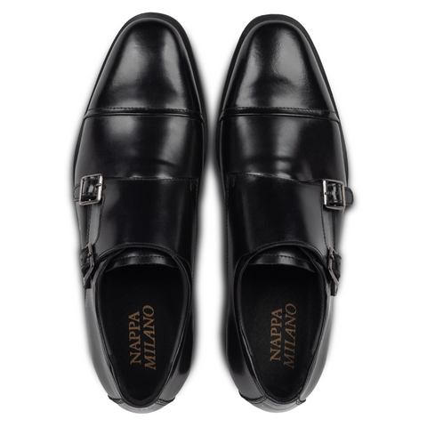 Damian Double Monkstrap Black