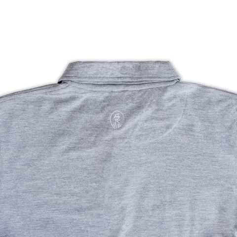 Long Sleeve Polo Shirt - Grey