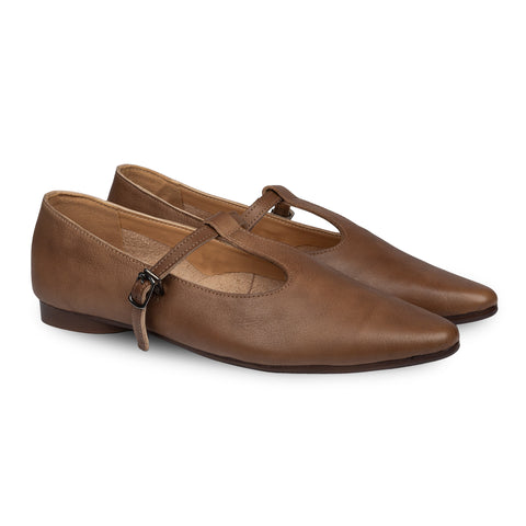 Rene T-Jane Flats Brown