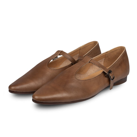 Rene T-Jane Flats Brown