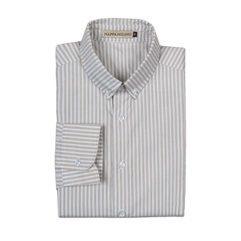 Long Sleeve Shirt Cream Stripes