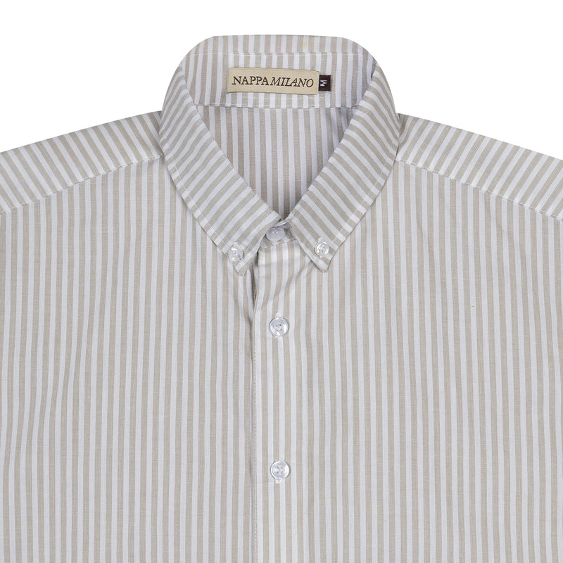 Long Sleeve Shirt Cream Stripes