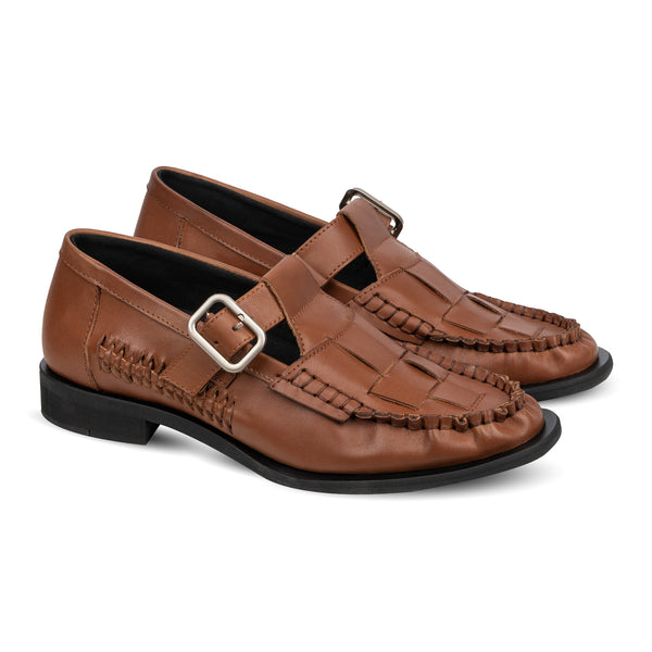 Leon T-Strap Brown