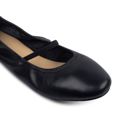 Lacy Ballet Flats Black