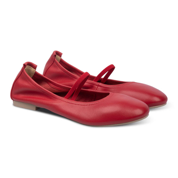 Lacy Ballet Flats Red