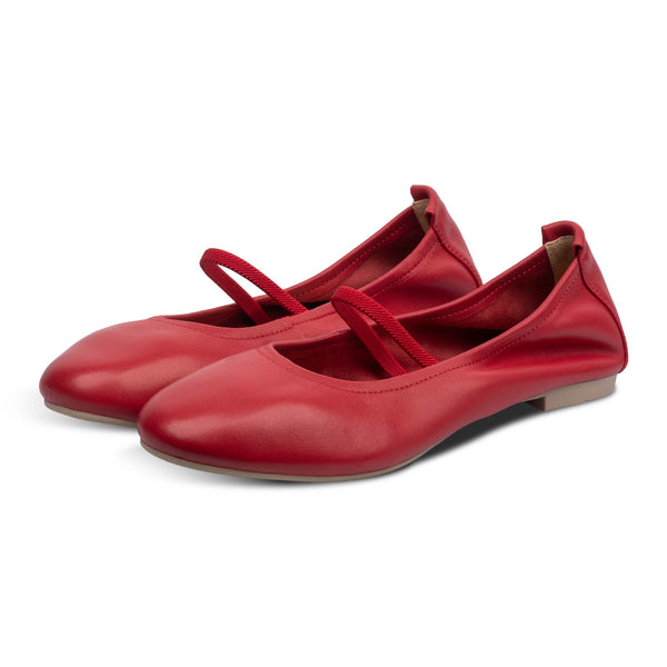Lacy Ballet Flats Red