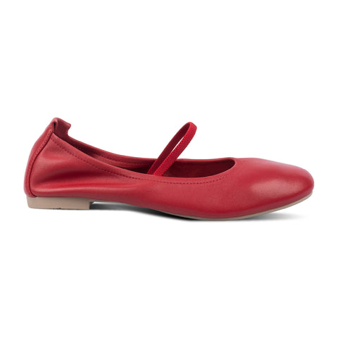 Lacy Ballet Flats Red