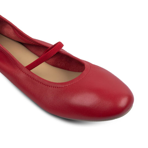 Lacy Ballet Flats Red