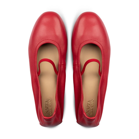 Lacy Ballet Flats Red