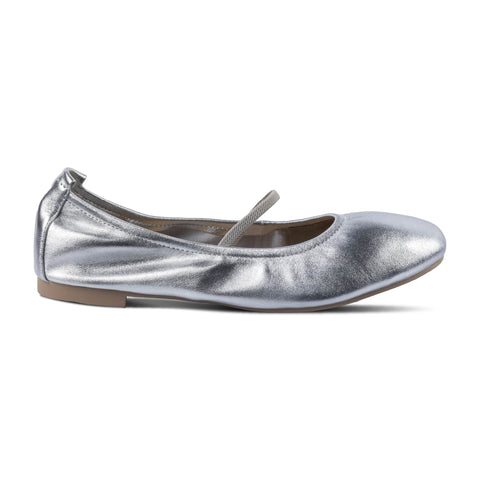 Lacy Ballet Flats Silver