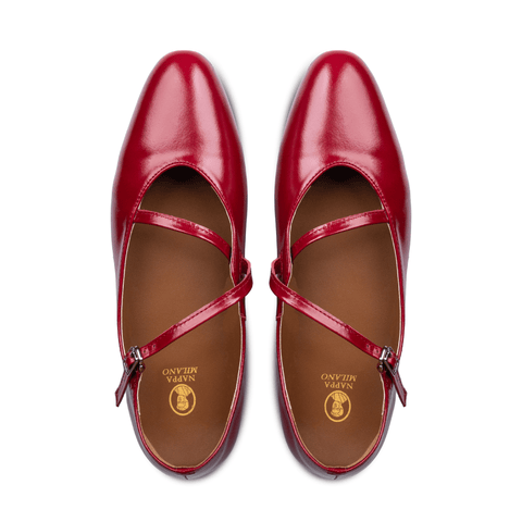 Rene Strap Flats Cherry