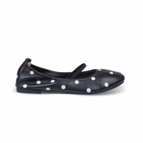 Lacy Ballet Flats Dots White