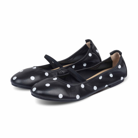Lacy Ballet Flats Dots White