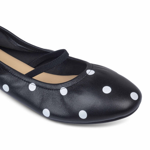Lacy Ballet Flats Dots White