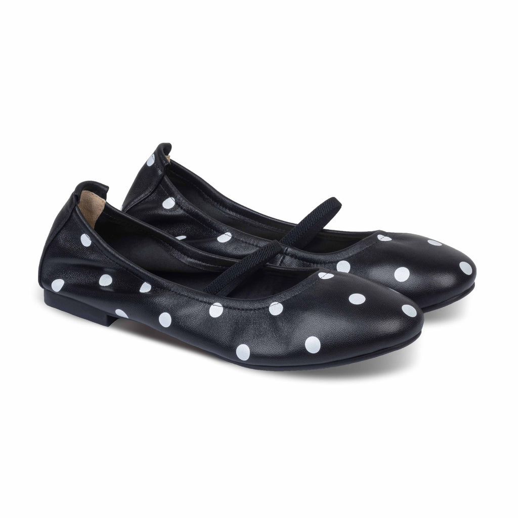 Lacy Ballet Flats Dots White