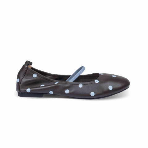 Lacy Ballet Flats Dots Blue