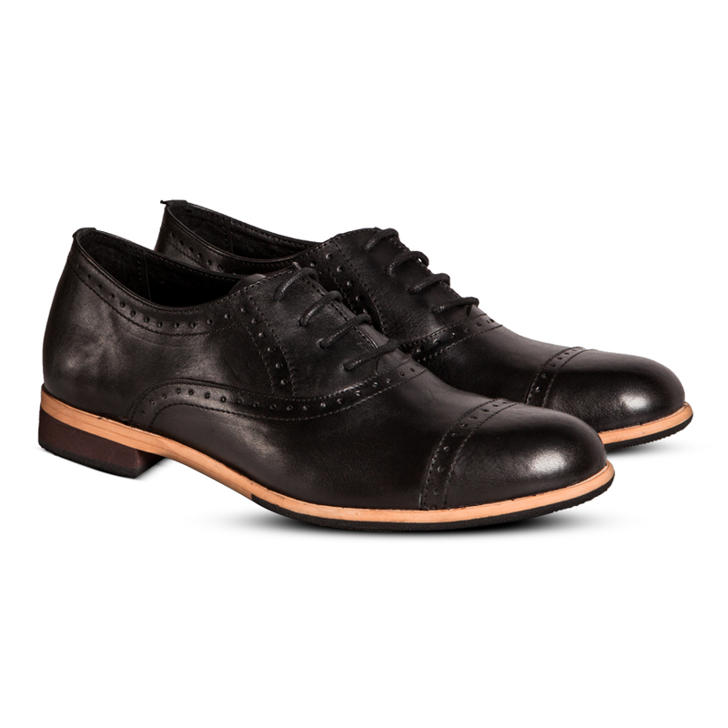 Gilly Brogues Black Women Nappa Milano