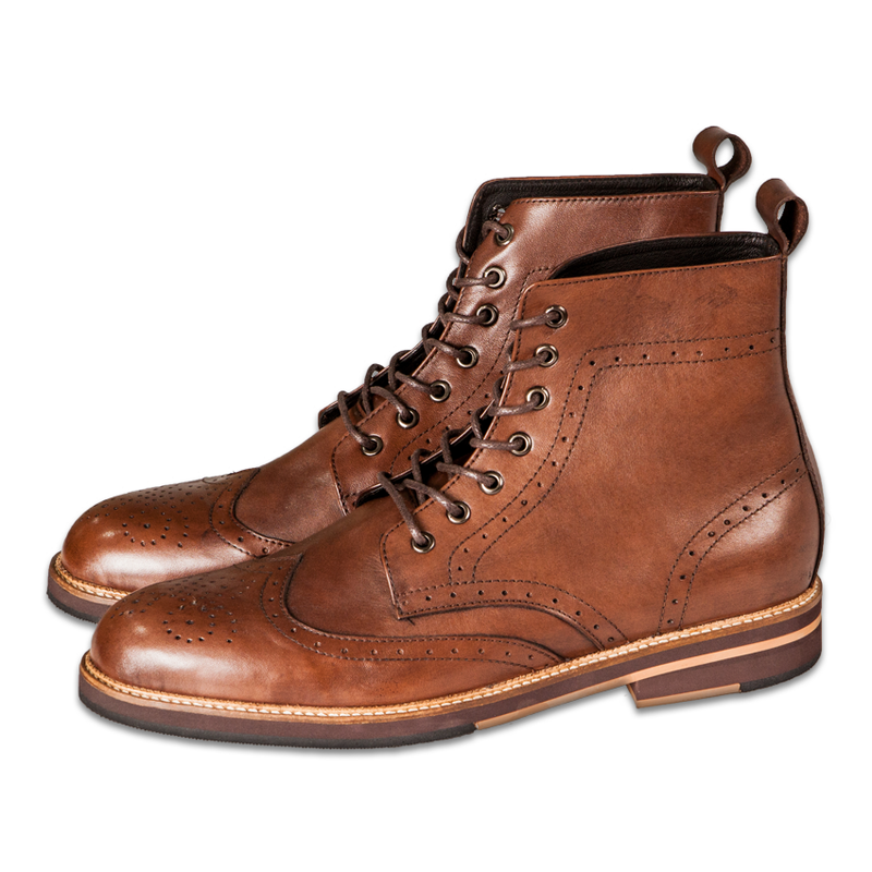 Neo Brogues Boots Brown Nappa Milano
