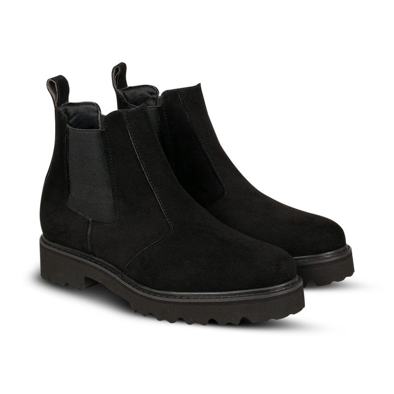 Ladies black suede chelsea 2025 boots